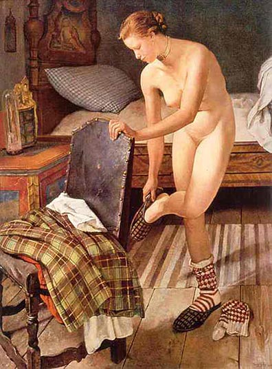 "Bäuerliche Venus" (A Country Venus) - Sepp Hilz. Oil on canvas. 1939. 
