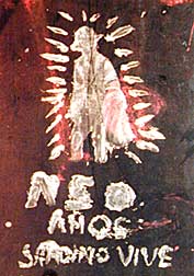 Street stencil of Sandino, Managua 1984