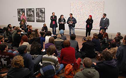 The Tate Modern occupied by demonstrators Photograph of the Tate Modern occupied by demonstrators on Dec. 6, 2010, in opposition to cuts in arts funding. Photo courtesy of artsagainstcuts.wordpress.com