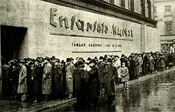 Entartete Kunst exhibit in Hamburg, Germany, 1938.