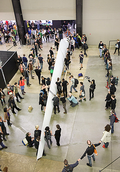 "The Gift" - Liberate Tate. Installation/Performance. Tate Modern Turbine Hall. July 7, 2012. Photo by Immo Klink.