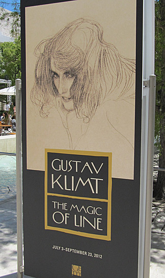 Gustav Klimt exhibit poster at the Getty. Photo by Mark Vallen © 2012