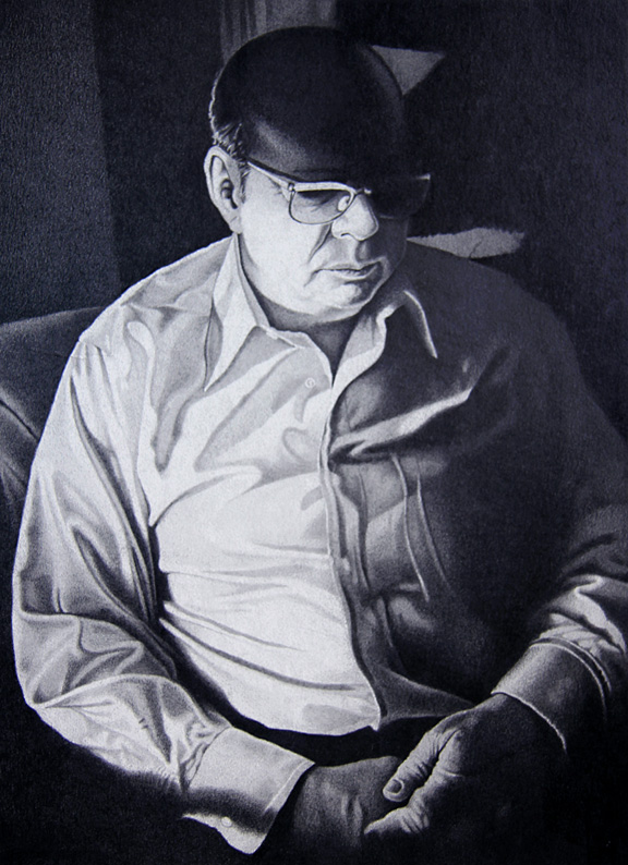 "Portrait of my father" - Mark Vallen. Pencil on paper. 10 x 14 inches. 1979.