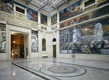 "Detroit Industry" - Diego Rivera. Fresco mural. 1932-1933. In the collection of the Detroit Institute of Arts. Photo, Detroit Institute of Arts © 2013.
