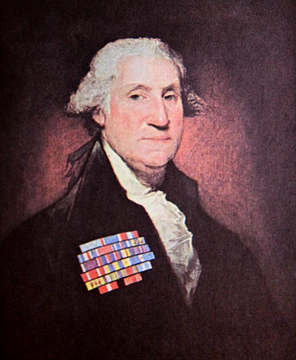 "George Washington" - Altered painting by Kimball, based on a portrait of the first President of the United States as painted by Gilbert Stuart (American, 1755-1828).