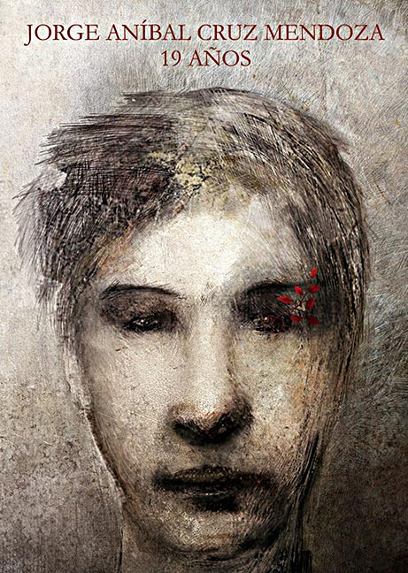 "Jorge Aníbal Cruz Mendoza" - Poster of the missing 19-year old Ayotzinapa student created by Gabriel Pacheco.