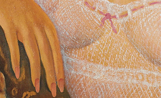 "Portrait of Linda Christian" (Detail) Diego Rivera, 1947.