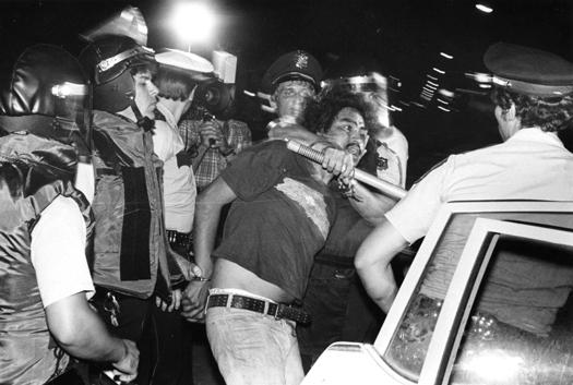 Arrest at Moody Park Riot - Photographer unknown 1978