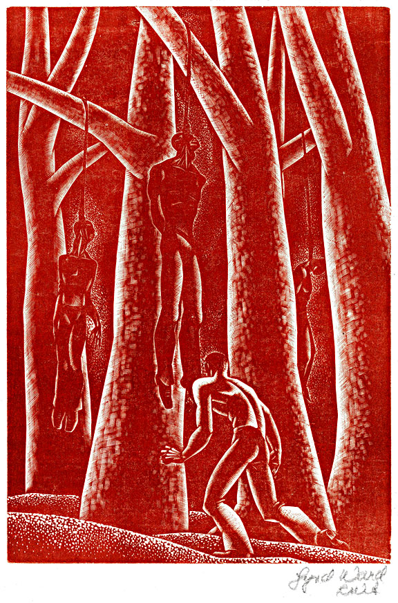 "Lynching" - Lynd Ward. Wood engraving. 1932.