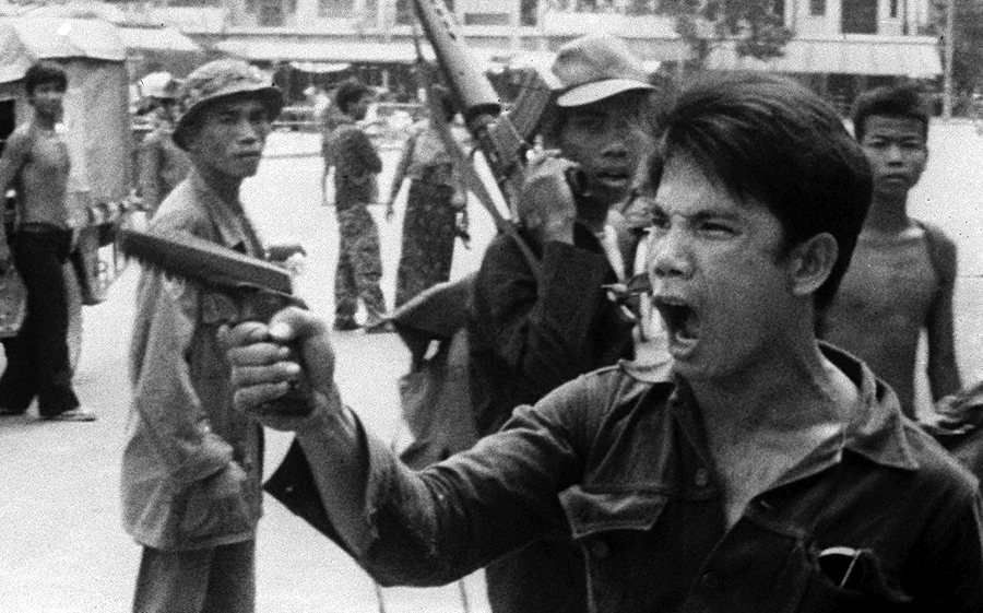 On April, 17, 1975, the Khmer Rouge seized Phnom Penh, Cambodia. Photo, AP.