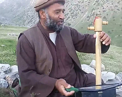 Afghan folk singer Fawad Andrabi, 2021.