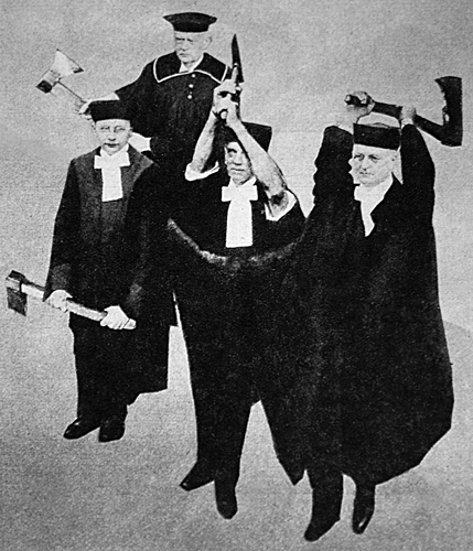 “Ax Swinging.” John Heartfield. Photomontage, 1935.