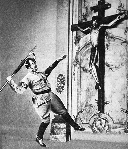 “Spear Throwing.” John Heartfield. Photomontage, 1935.