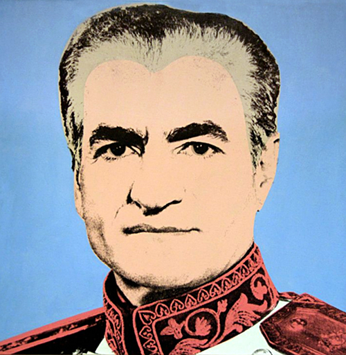 Mohammed Reza Shah Pahlavi (Shah of Iran). Andy Warhol. Silkscreen on paper, 1977.