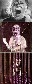 Top: Potemkin. Bottom - Paintings by Francis Bacon