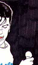 Darby Crash - Drawing by Mark Vallen. All rights reserved 