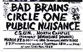 Flyer for a 1981 Circle Jerks concert