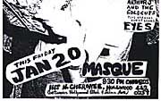 Flyer for a 1977 Concert at the Masque 