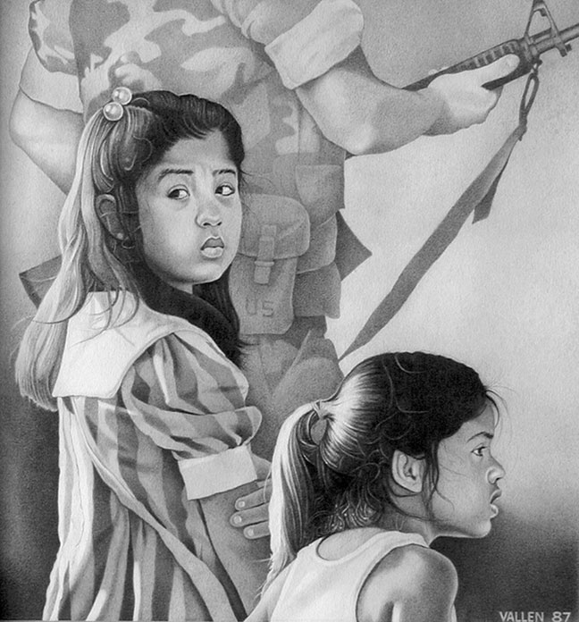 Drawing by Mark Vallen