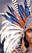 "Aztec" drawing by Mark Vallen 
