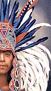 "Aztec" drawing by Mark Vallen 