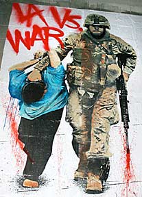 LA vs. War street poster