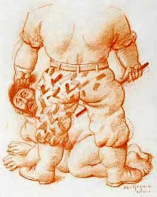 Drawing by Fernando Botero