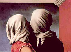 The Lovers - Painting by Magritte