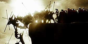 Scene from the movie, 300