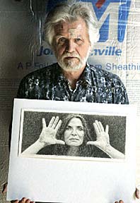 Kent Twitchell in his studio, 2006 - Photo by Gil Ortiz