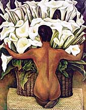 Diego Rivera's painting, Calla Lilies