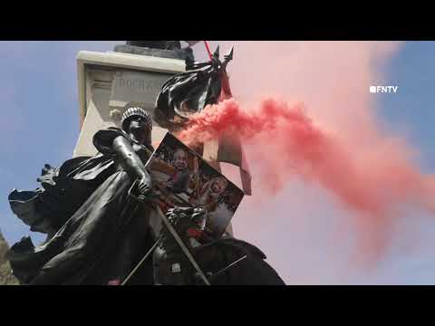 Protesters TAG STATUE, set smoke, Throw Things at Ranger outside White House