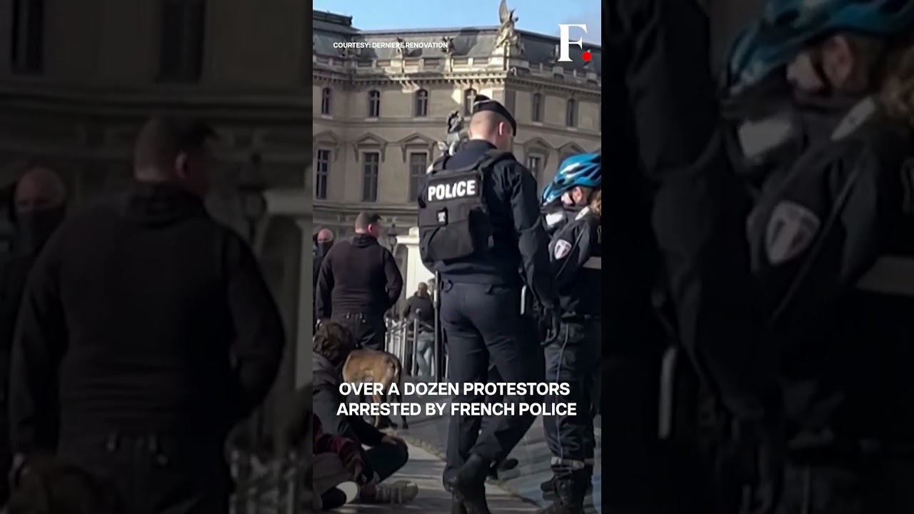 France: Climate Activists Scale Paris' Iconic Louvre | Subscribe to Firstpost