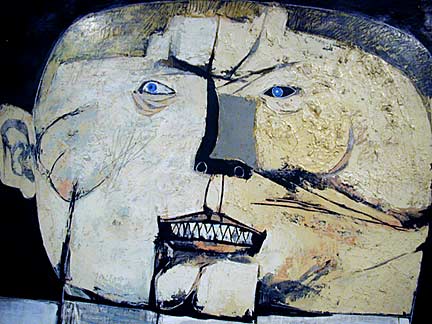 Reunión en el Pentágono I-V (Detail) - Oswaldo Guayasamín.