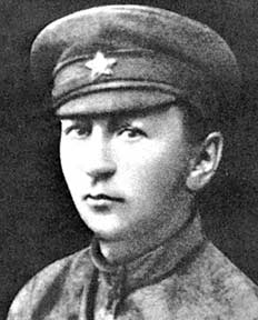 Czech writer Jaroslav Hašek as a member of the Soviet Red Army in 1920. Hašek was attached to the political department of the 5th army, where he worked on the Red Army newspaper.