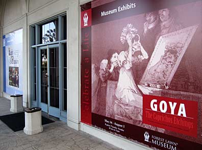 The Goya exhibit at Forest Lawn Memorial Park Museum in Glendale, California. Photo by Mark Vallen.