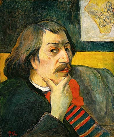 "Self Portrait" - Paul Gauguin. 1893. Oil on canvas. 18 1/8 x 15 inches. Collection of the DIA.