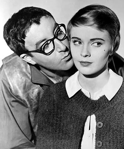 Publicity still of Peter Sellers and Jean Seberg from "The Mouse That Roared." Date and photographer unknown.
