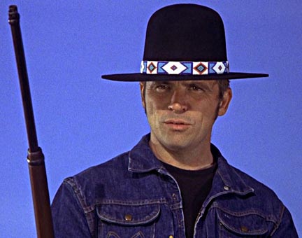 Tom Laughlin as the character, Billy Jack. Screen shot from Laughlin's 1971 movie, "Billy Jack." 