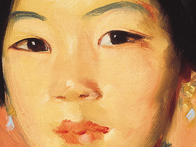 Tam Gan (Detail) - Robert Henri. Oil on canvas. 1914. Image courtesy of the Laguna Art Museum.