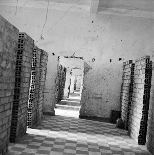 Cell block at Security Prison 21, circa 1979. Photo: Tuoi Sleng Genocide Museum.