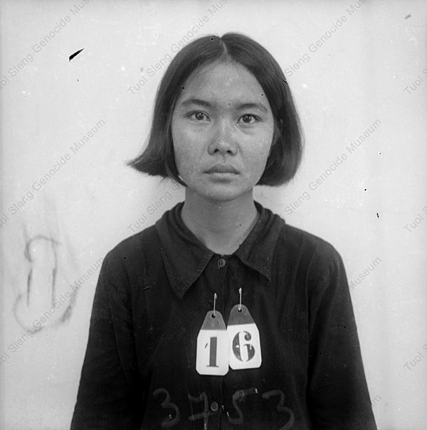 Unidentified female prisoner in Security Prison 21. Photograph taken sometime between 1975-79. Photo: Tuoi Sleng Genocide Museum.