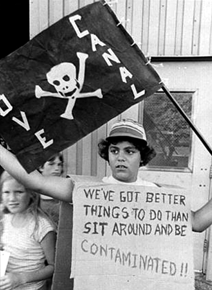 Children’s protest against toxic waste contamination held in the Love Canal neighborhood, circa 1979. Photographer unknown. 