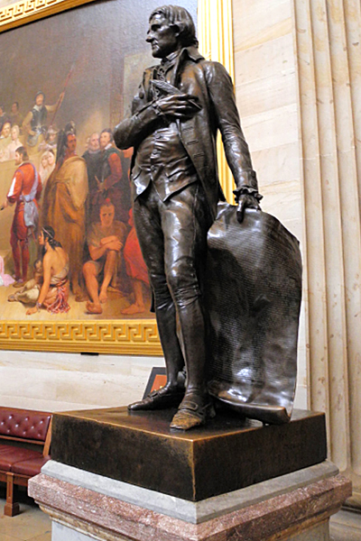 “Thomas Jefferson.” David d'Angers. Bronze statue. 1833. Located in the US Capital Rotunda. Photo courtesy of the New York Historical Society.